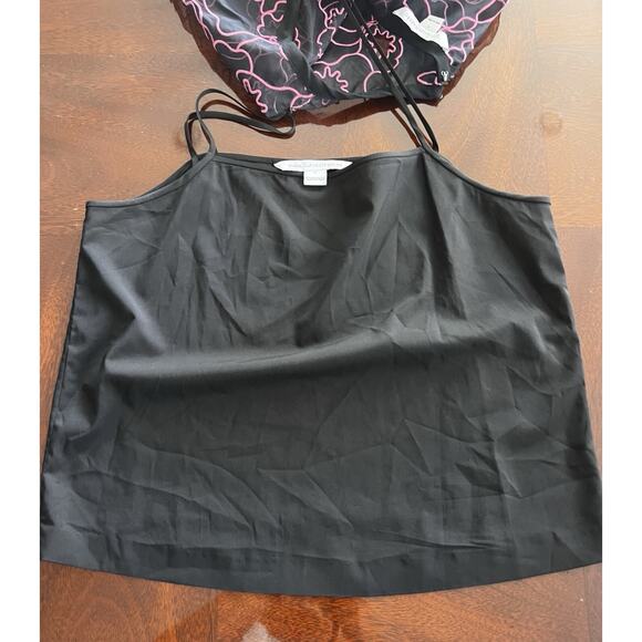 Diane von Furstenberg Sheer Silk Black & Pink Short Sleeve Size 4 Blouse Top - Picture 7 of 9